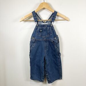 Oshkosh Bgosh Denim Overalls Vestbak Size 18 Months Jean Farm Carpenter Cotton